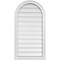 Ekena Millwork Round Top Surface Mount PVC Gable Vent: Functional, w/ 2"W x 2"P Brickmould Sill Frame, 20"W x 38"H GVPRT20X3803SF - alternate 1